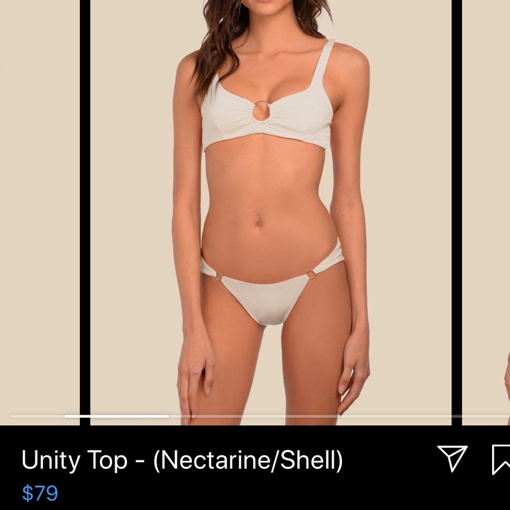 NEW Reversible Kya Swim orange white gold bikini - Picture 6 of 7